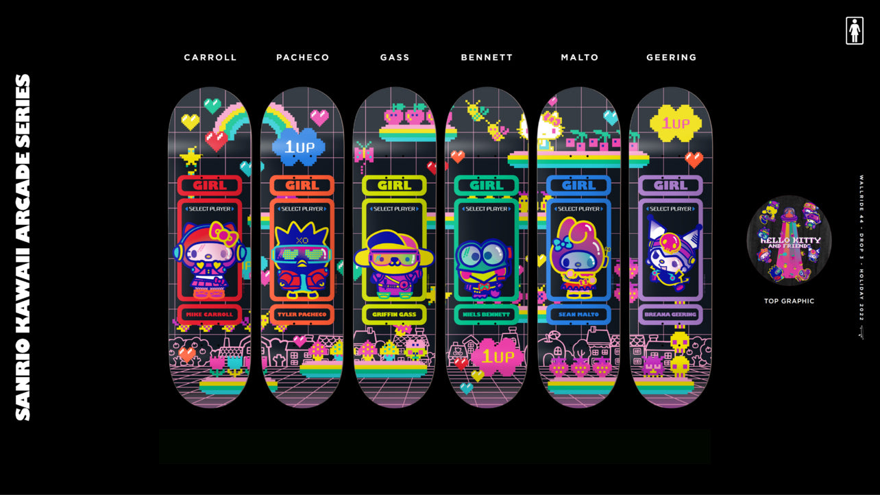 Girl Skateboards Kawaii Arcade 8.0 complete